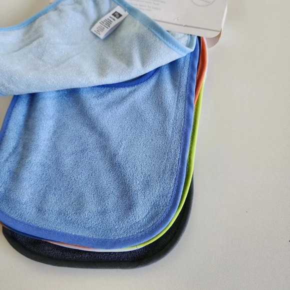 NWT Set Of 10 Hudson Baby Unisex Babydrooler Bib with Waterproof Lining Blue - Picture 4 of 11